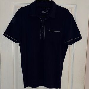Express Men's Navy Polo Shirt